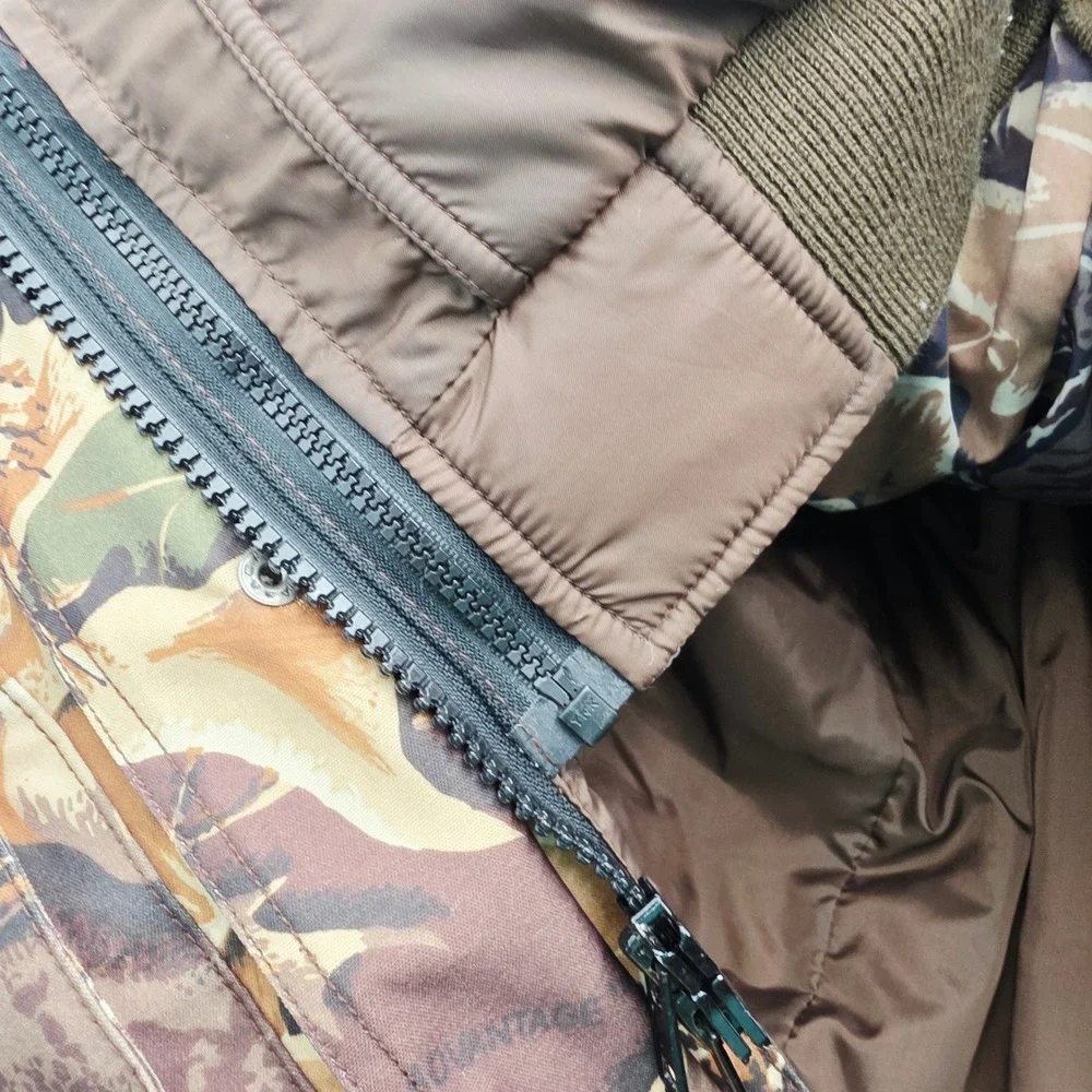 Woolrich Advantage Camo Gore-Tex Hunting Jacket Mens M Hooded Waterproof Brown